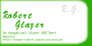 robert glazer business card